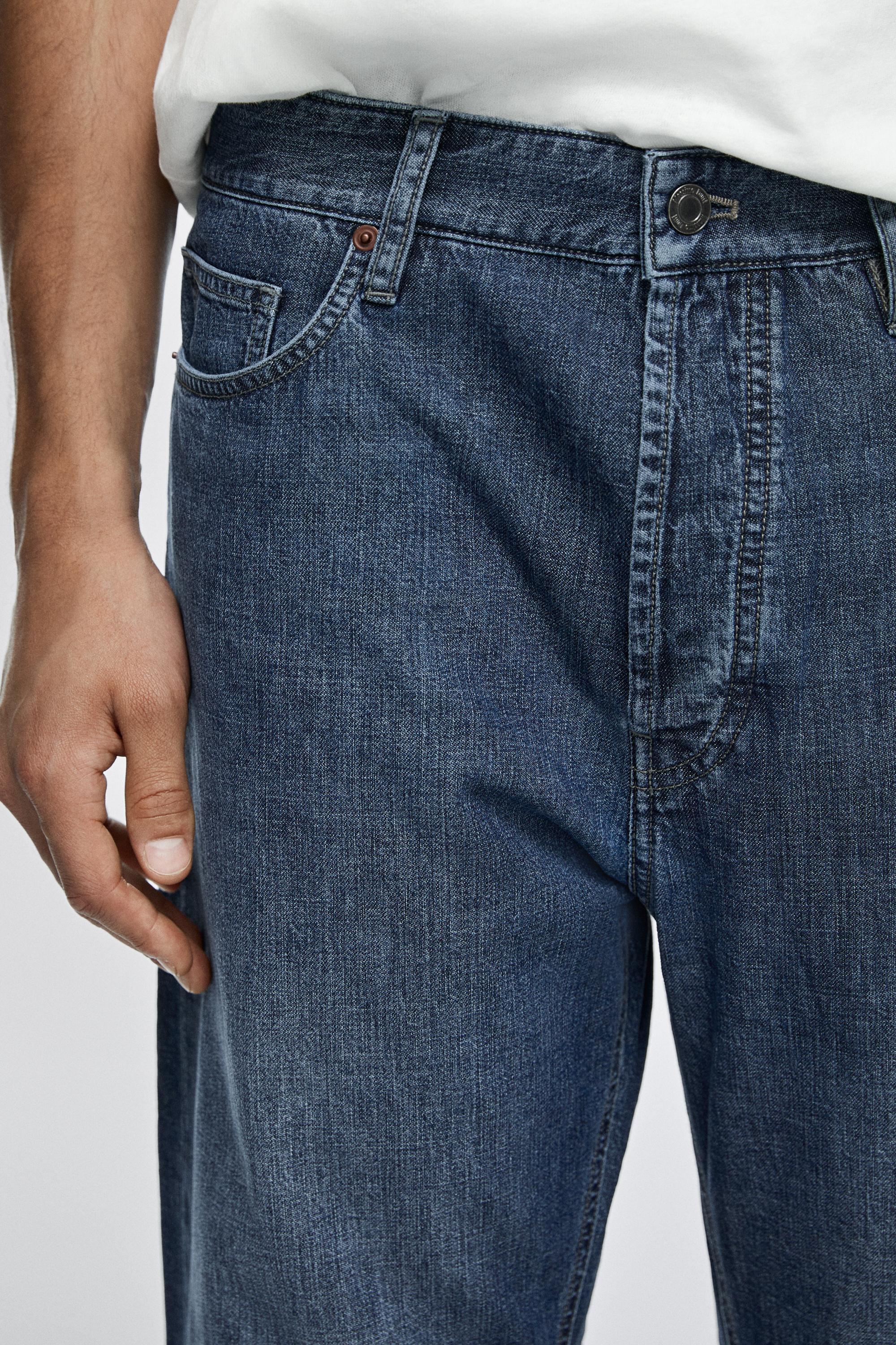 Jean straight en coton léger